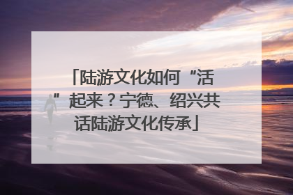 陆游文化如何“活 ”起来？宁德、绍兴共话陆游文化传承