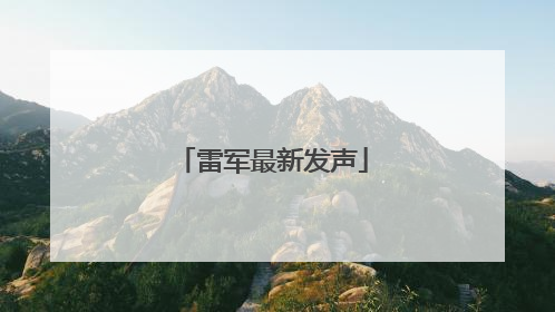 雷军最新发声