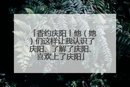 香约庆阳丨他（她）们这样让我认识了庆阳、了解了庆阳、喜欢上了庆阳