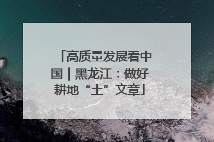 高质量发展看中国｜黑龙江：做好耕地“土”文章