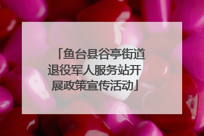 鱼台县谷亭街道退役军人服务站开展政策宣传活动
