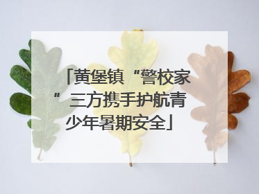 黄堡镇“警校家”三方携手护航青少年暑期安全