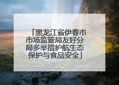 黑龙江省伊春市市场监管局友好分局多举措护航生态保护与食品安全