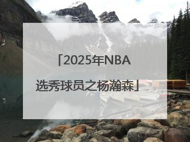 2025年NBA选秀球员之杨瀚森