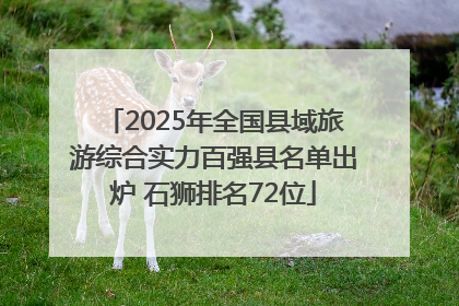 2025年全国县域旅游综合实力百强县名单出炉 石狮排名72位