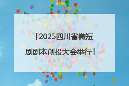 2025四川省微短剧剧本创投大会举行