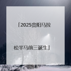 2025贵阳马拉松半马前三诞生