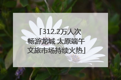 312.2万人次畅游龙城 太原端午文旅市场持续火热