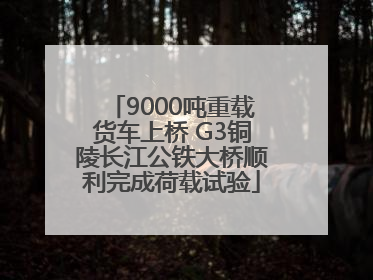 9000吨重载货车上桥 G3铜陵长江公铁大桥顺利完成荷载试验