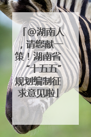 @湖南人，请您献一策！湖南省“十五五”规划编制征求意见啦