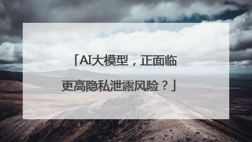 AI大模型，正面临更高隐私泄露风险？