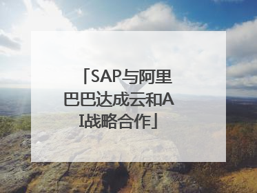SAP与阿里巴巴达成云和AI战略合作