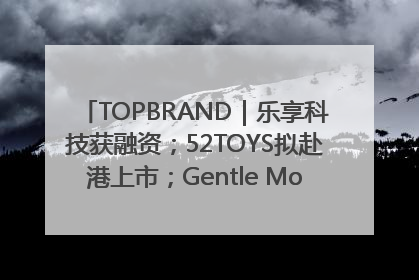 TOPBRAND｜乐享科技获融资；52TOYS拟赴港上市；Gentle Monster合作谷歌；Valentino传播官离职